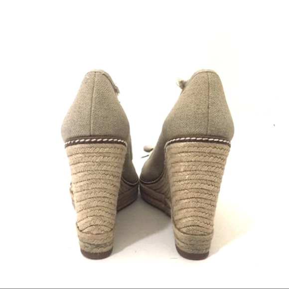 Tory Burch Jackie Peep-Toe Natural Espadrille Wedge - Picture 8 of 12